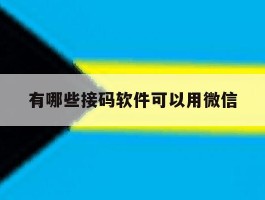 有哪些接码软件可以用微信