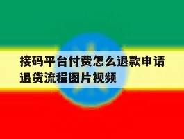 接码平台付费怎么退款申请退货流程图片视频