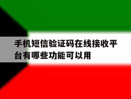 手机短信验证码在线接收平台有哪些功能可以用
