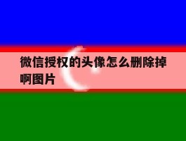 微信授权的头像怎么删除掉啊图片
