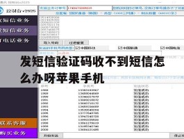 发短信验证码收不到短信怎么办呀苹果手机的简单介绍