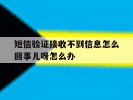 短信验证接收不到信息怎么回事儿呀怎么办