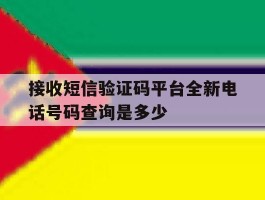 接收短信验证码平台全新电话号码查询是多少