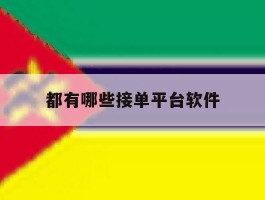 都有哪些接单平台软件