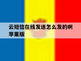 云短信在线发送怎么发的啊苹果版