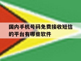 国内手机号码免费接收短信的平台有哪些软件