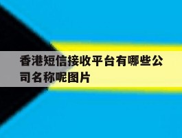 包含香港短信接收平台有哪些公司名称呢图片的词条