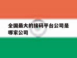 全国最大的接码平台公司是哪家公司