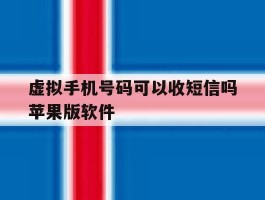 虚拟手机号码可以收短信吗苹果版软件