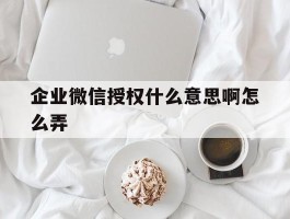 企业微信授权什么意思啊怎么弄