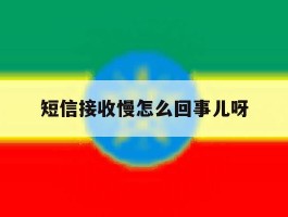 短信接收慢怎么回事儿呀
