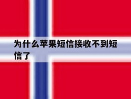 为什么苹果短信接收不到短信了