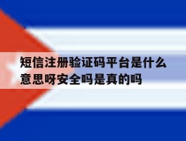 短信注册验证码平台是什么意思呀安全吗是真的吗的简单介绍