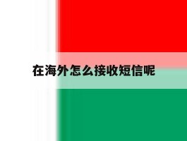 在海外怎么接收短信呢