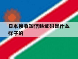 日本接收短信验证码是什么样子的