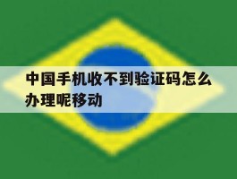 关于中国手机收不到验证码怎么办理呢移动的信息