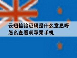 包含云短信验证码是什么意思呀怎么查看啊苹果手机的词条
