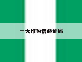一大堆短信验证码