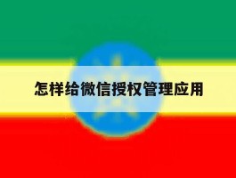 怎样给微信授权管理应用