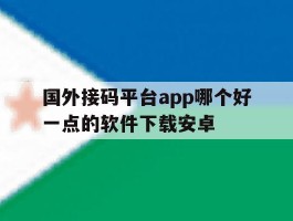国外接码平台app哪个好一点的软件下载安卓