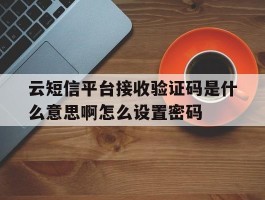 云短信平台接收验证码是什么意思啊怎么设置密码的简单介绍