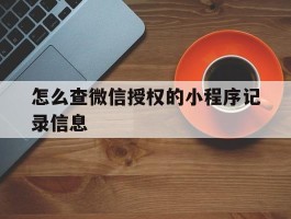 怎么查微信授权的小程序记录信息
