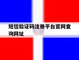 短信验证码注册平台官网查询网址
