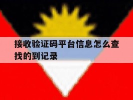 接收验证码平台信息怎么查找的到记录