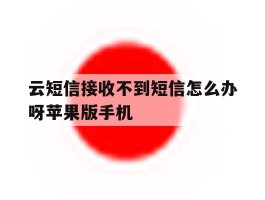 云短信接收不到短信怎么办呀苹果版手机的简单介绍
