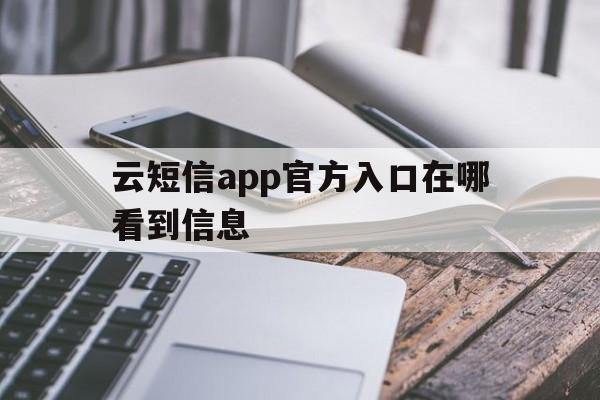 云短信app官方入口在哪看到信息 云短信app官方入口在哪看到信息