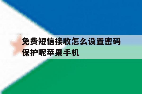 免费短信接收怎么设置密码保护呢苹果手机的简单介绍 免费短信接收怎么设置密码保护呢苹果手机的简单介绍