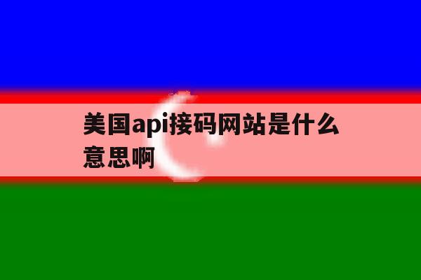 美国api接码网站是什么意思啊 美国api接码网站是什么意思啊