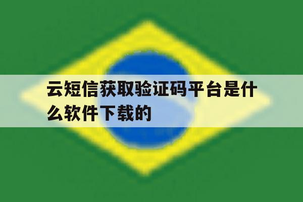 关于云短信获取验证码平台是什么软件下载的的信息 关于云短信获取验证码平台是什么软件下载的的信息