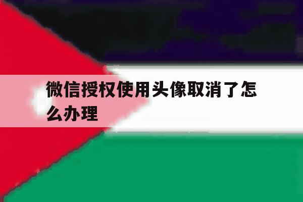 微信授权使用头像取消了怎么办理 微信授权使用头像取消了怎么办理