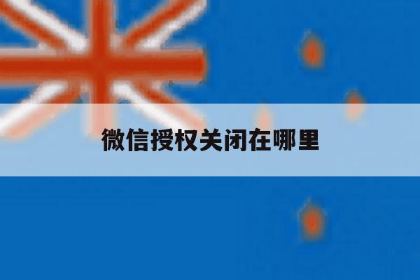 微信授权关闭在哪里 微信授权关闭在哪里