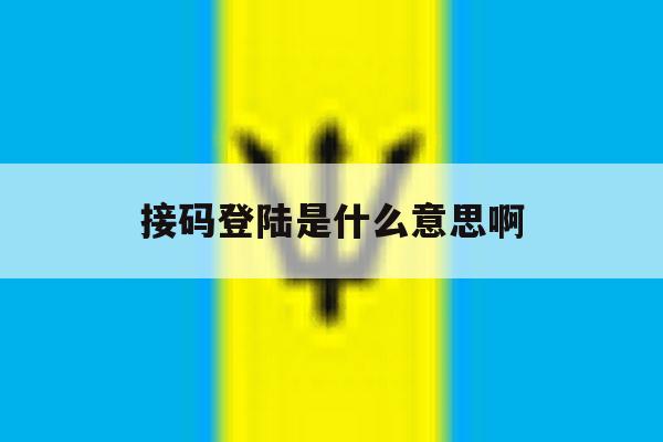 接码登陆是什么意思啊 接码登陆是什么意思啊