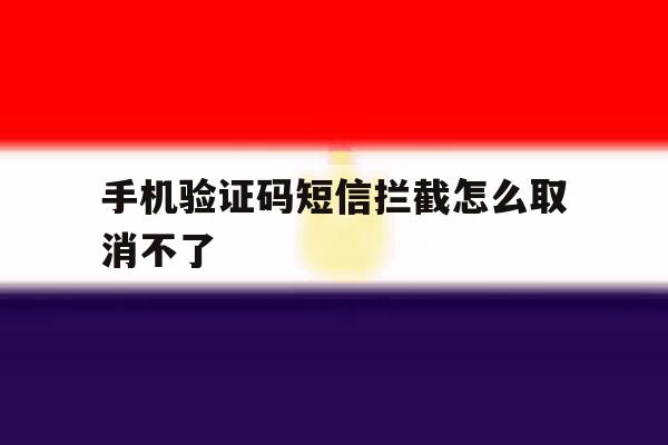 手机验证码短信拦截怎么取消不了 手机验证码短信拦截怎么取消不了