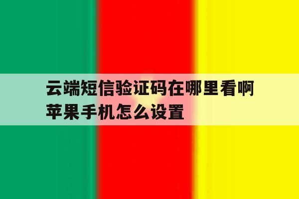云端短信验证码在哪里看啊苹果手机怎么设置 云端短信验证码在哪里看啊苹果手机怎么设置
