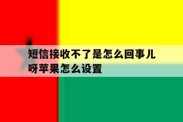关于短信接收不了是怎么回事儿呀苹果怎么设置的信息 关于短信接收不了是怎么回事儿呀苹果怎么设置的信息