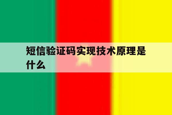 短信验证码实现技术原理是什么 短信验证码实现技术原理是什么