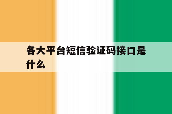 各大平台短信验证码接口是什么 各大平台短信验证码接口是什么