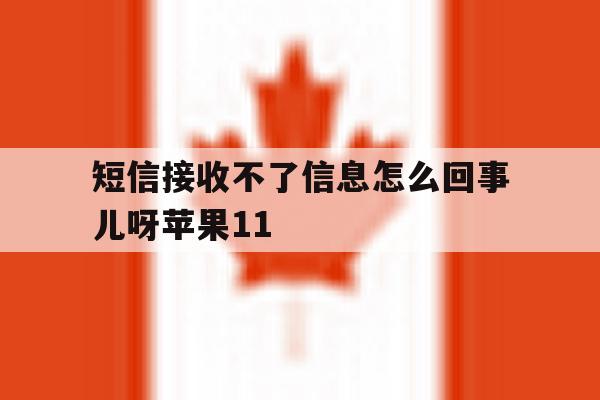 短信接收不了信息怎么回事儿呀苹果11的简单介绍 短信接收不了信息怎么回事儿呀苹果11的简单介绍