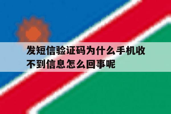发短信验证码为什么手机收不到信息怎么回事呢 发短信验证码为什么手机收不到信息怎么回事呢
