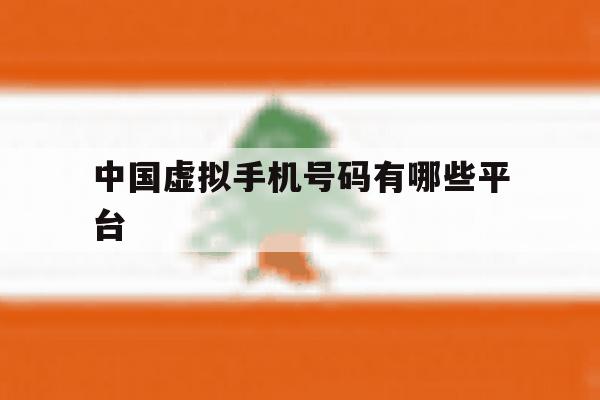 中国虚拟手机号码有哪些平台 中国虚拟手机号码有哪些平台