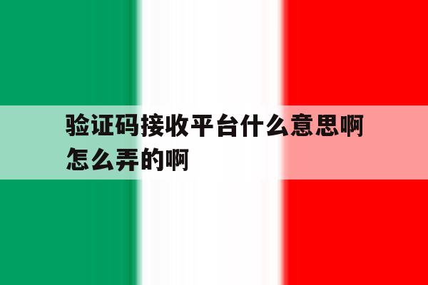 验证码接收平台什么意思啊怎么弄的啊的简单介绍 验证码接收平台什么意思啊怎么弄的啊的简单介绍