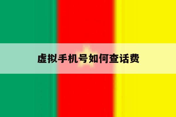 虚拟手机号如何查话费 虚拟手机号如何查话费