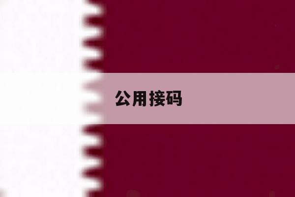 公用接码 公用接码