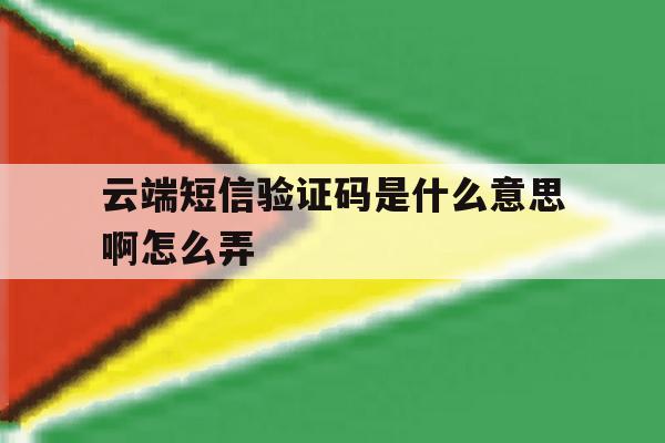云端短信验证码是什么意思啊怎么弄 云端短信验证码是什么意思啊怎么弄