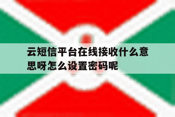 云短信平台在线接收什么意思呀怎么设置密码呢的简单介绍 云短信平台在线接收什么意思呀怎么设置密码呢的简单介绍