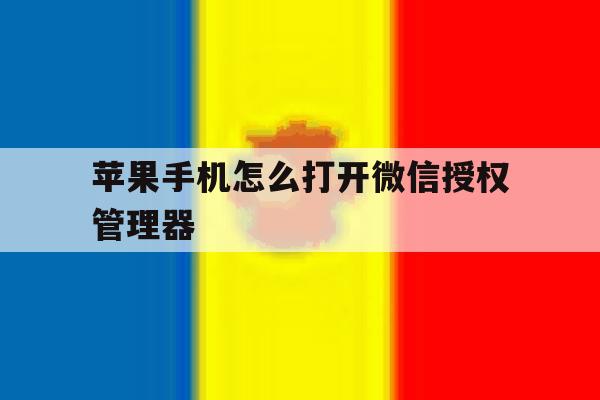 苹果手机怎么打开微信授权管理器 苹果手机怎么打开微信授权管理器